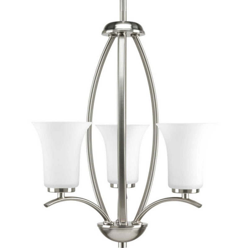 Progress Lighting P3587-09 Three Light Foyer Pendant, Brushed Nickel