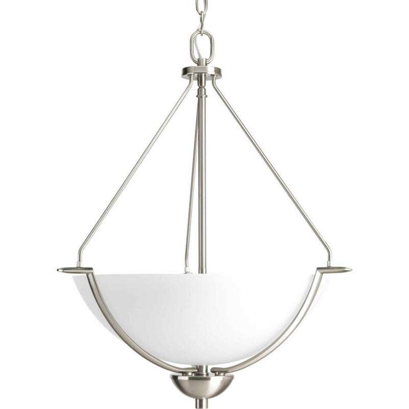 Progress Lighting P3912-09 Three Light Pendant, Brushed Nickel