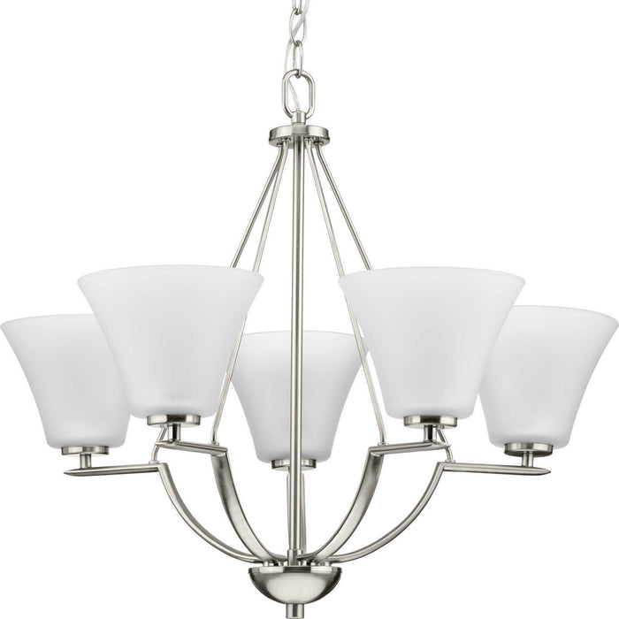 Progress Lighting P4623-09 Five Light Chandelier, Brushed Nickel