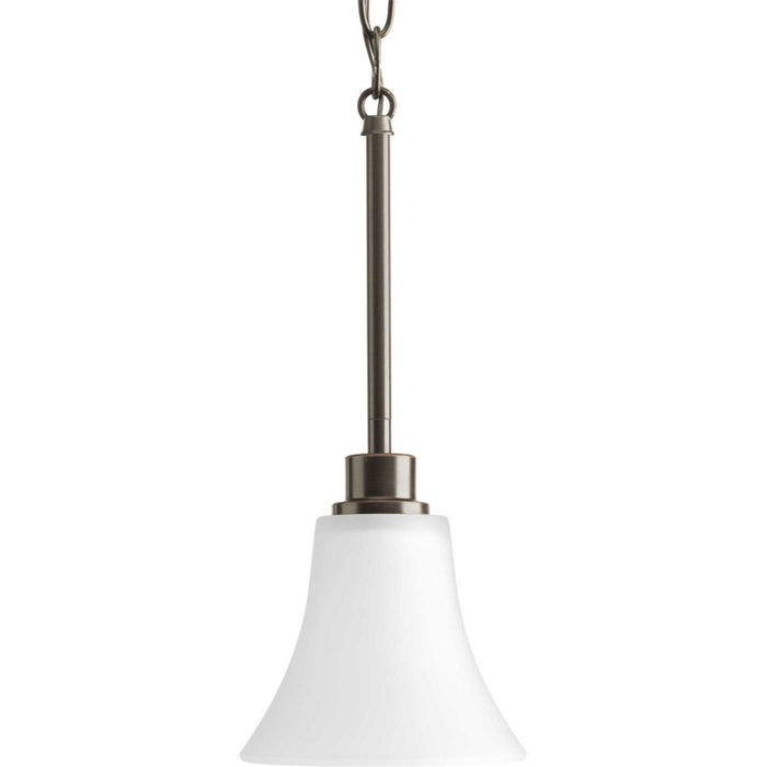 Progress Lighting P5270-09 One Light Pendant, Brushed Nickel