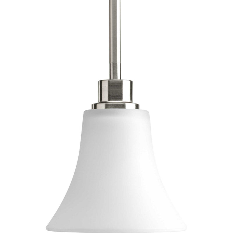 Progress Lighting P5270-09 One Light Pendant, Brushed Nickel