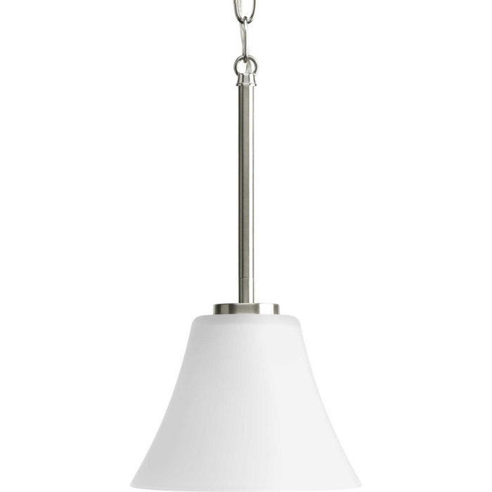Progress Lighting P5300-09 One Light Pendant, Brushed Nickel