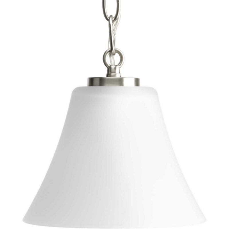 Progress Lighting P5300-09 One Light Pendant, Brushed Nickel