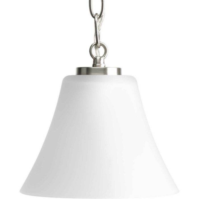 Progress Lighting P5300-09 One Light Pendant, Brushed Nickel
