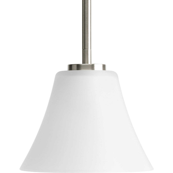 Progress Lighting P5300-09 One Light Pendant, Brushed Nickel