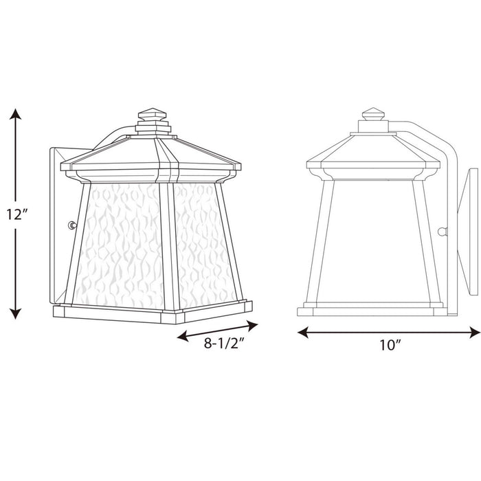 Progress Lighting P5907-31 One Light Wall Lantern, Black