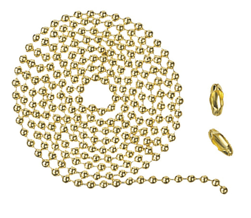 Craftmade C3-BB 36" Beaded Chain, Bright Brass
