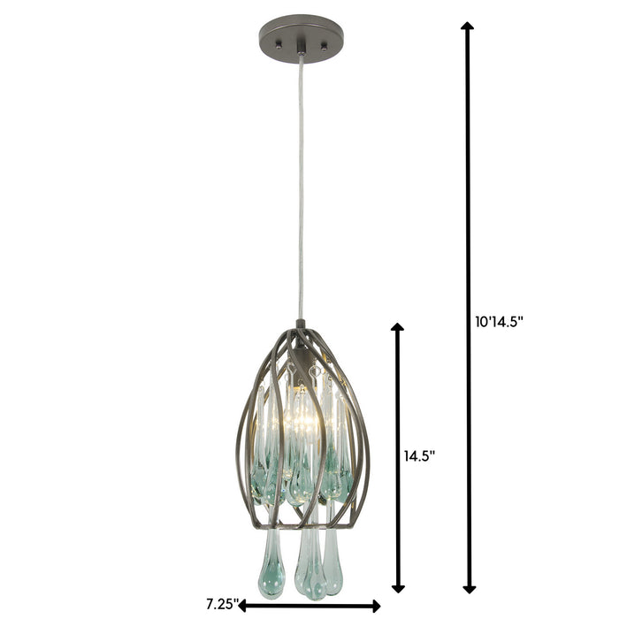 Varaluz 151M01NB One Light Mini Pendant, New Bronze