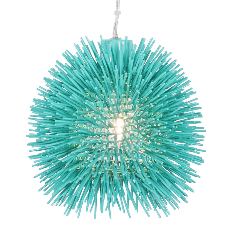 Varaluz 169M01AQ One Light Mini Pendant, Aqua Velvet