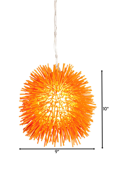 Varaluz 169M01OR One Light Mini Pendant, Electric Pumpkin