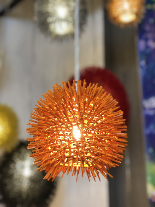 Varaluz 169M01OR One Light Mini Pendant, Electric Pumpkin