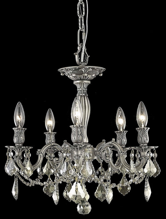 Elegant Lighting 9205F18PW-GT/RC Five Light Flush Mount, Pewter