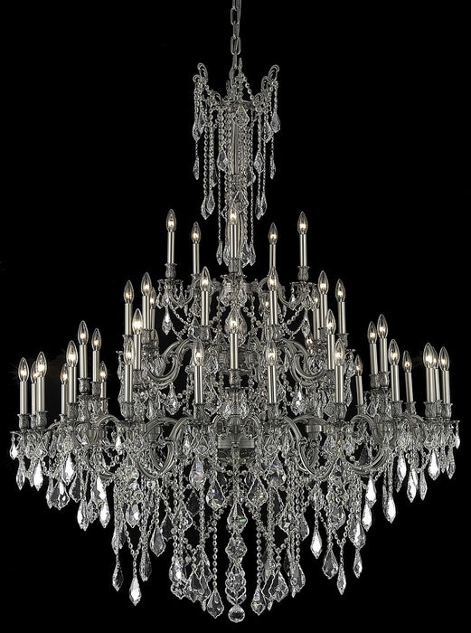 Elegant Lighting 9245G54PW-GT/RC 45 Light Chandelier, Pewter