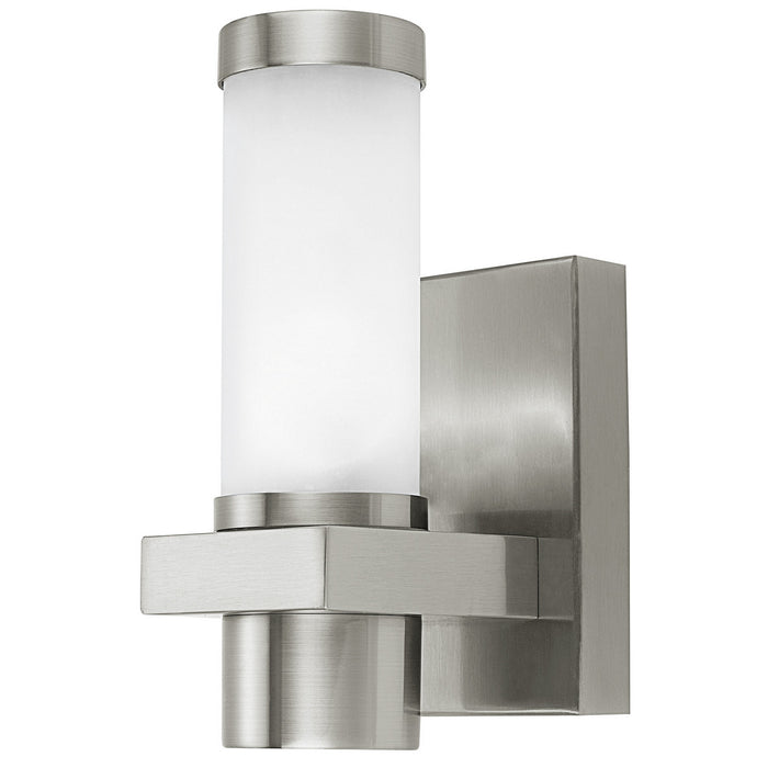 Eglo USA 86385A One Light Outdoor Wall Mount, Matte Nickel