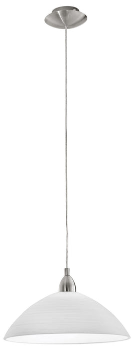 Eglo USA 88491A One Light Pendant, Matte Nickel
