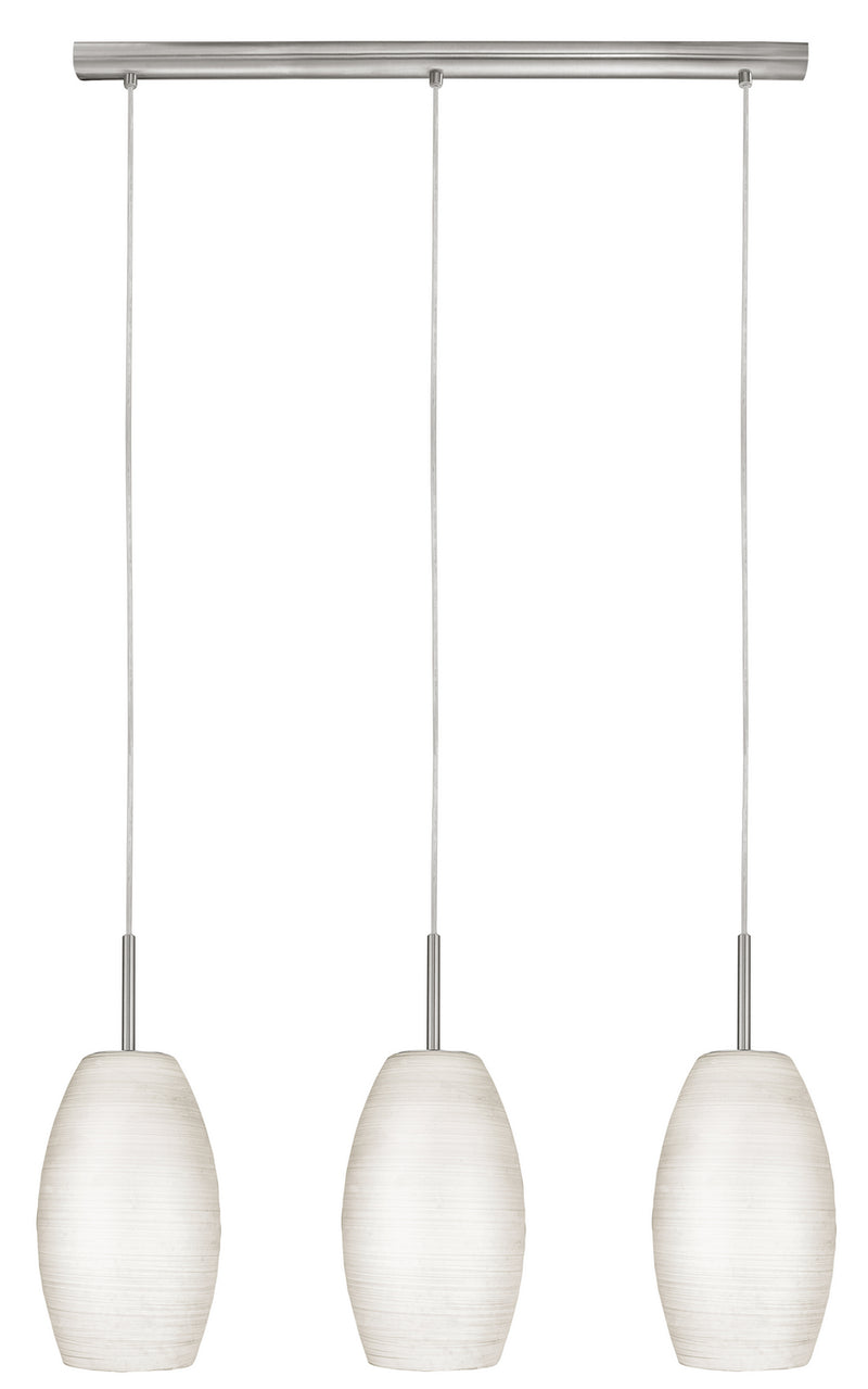 Eglo USA 88954A Three Light Pendant, Matte Nickel