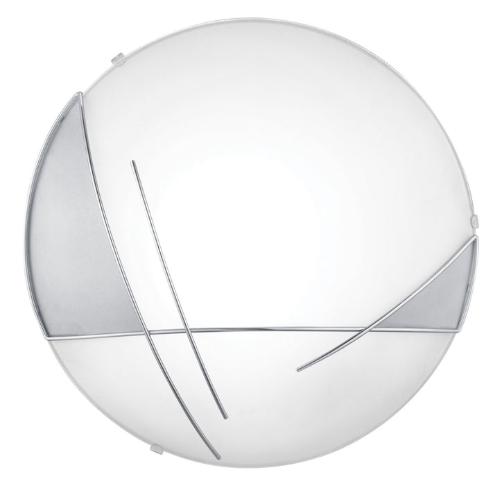 Eglo USA 89758A One Light Ceiling Mount, Chrome & Satin