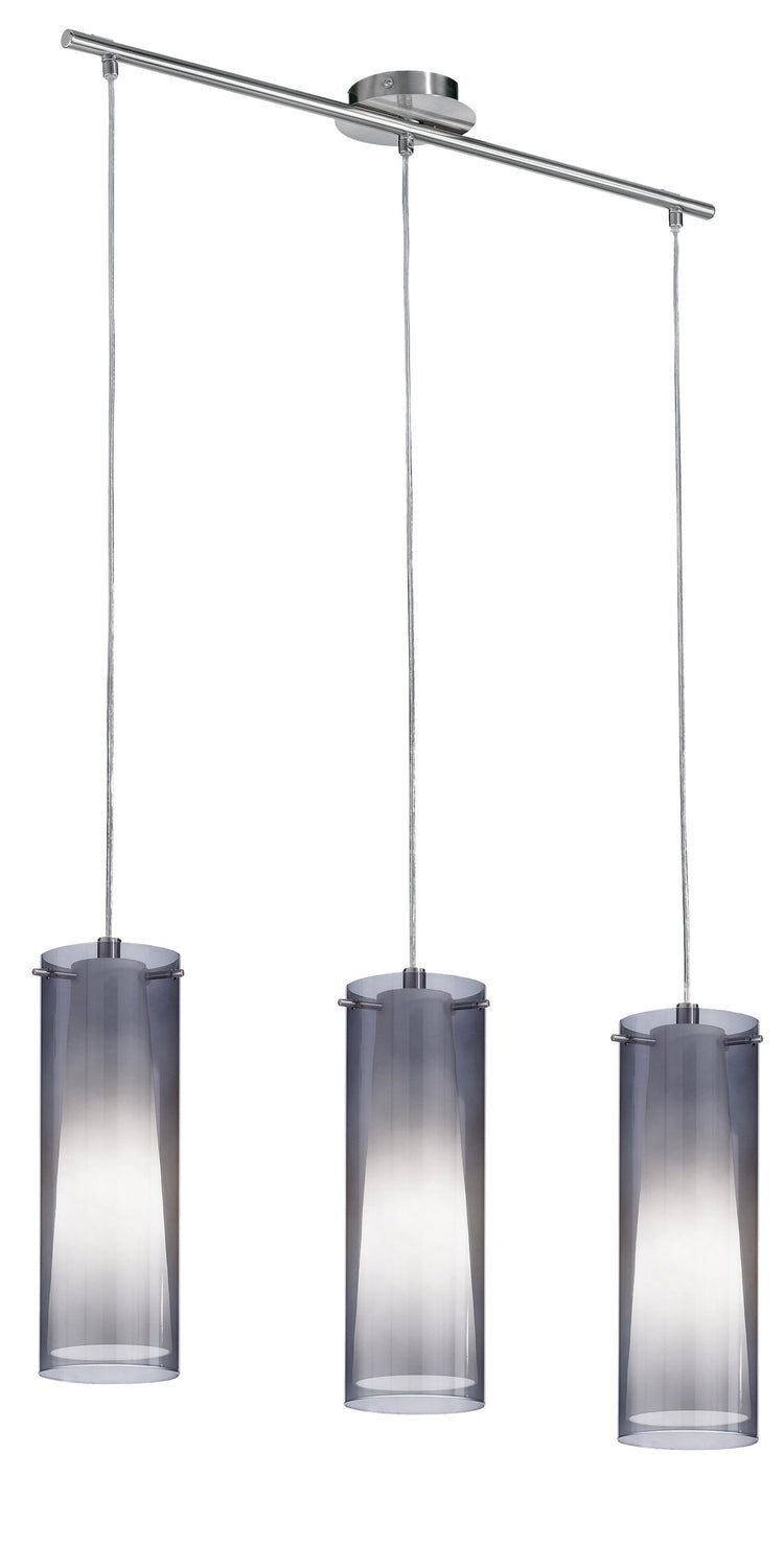 Eglo USA 90305A Three Light Linear Pendant, Matte Nickel