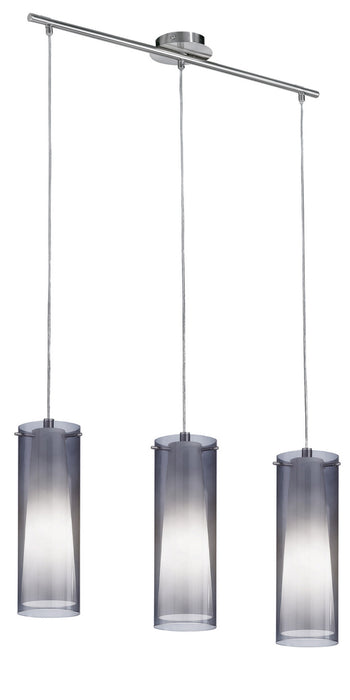 Eglo USA 90305A Three Light Linear Pendant, Matte Nickel