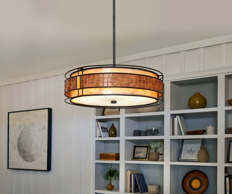 Quoizel MC8420CRC Four Light Pendant, Renaissance Copper