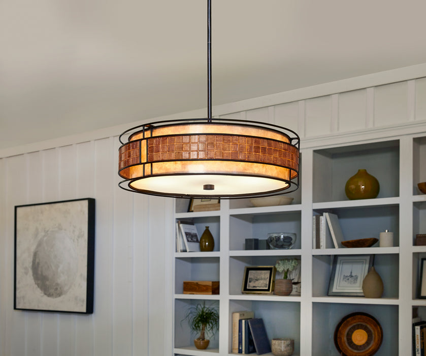 Quoizel MC8420CRC Four Light Pendant, Renaissance Copper