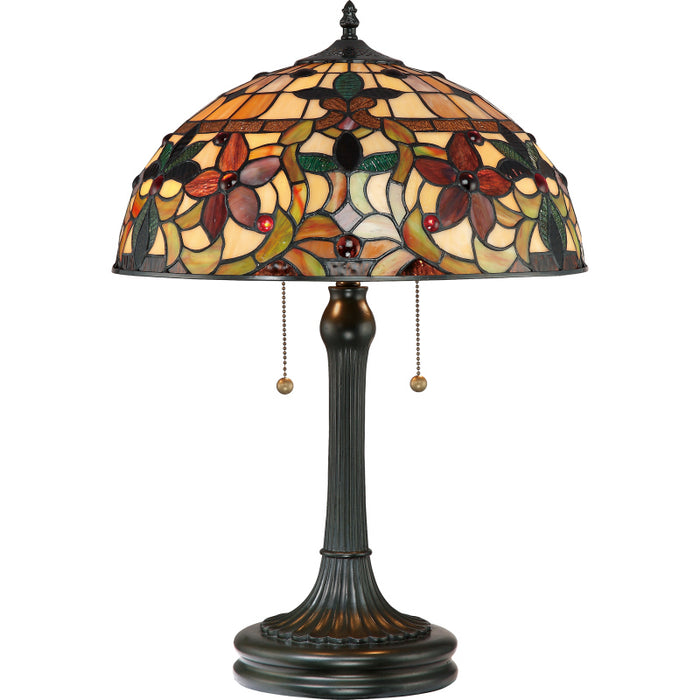 Quoizel TF878T Two Light Table Lamp, Vintage Bronze