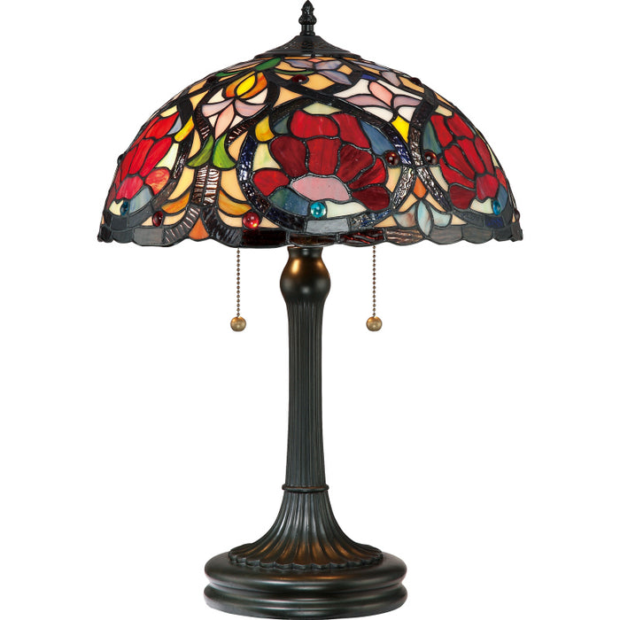 Quoizel TF879T Two Light Table Lamp, Vintage Bronze