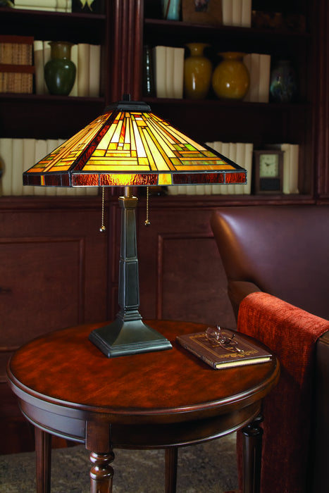 Quoizel TF885T Two Light Table Lamp, Vintage Bronze