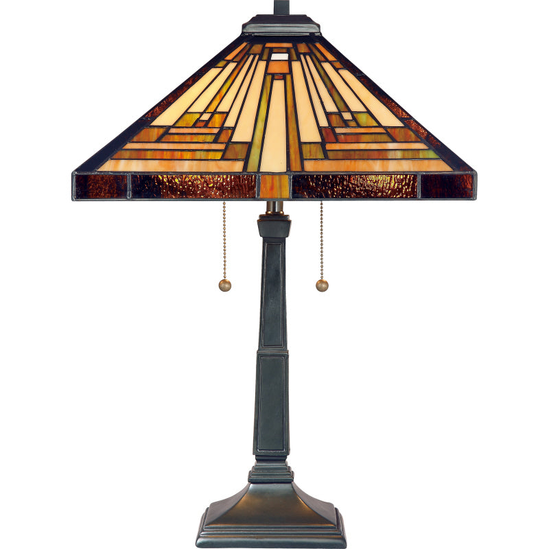 Quoizel TF885T Two Light Table Lamp, Vintage Bronze