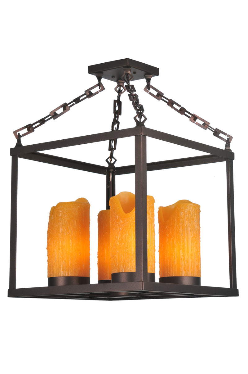 Meyda Tiffany 107866 Four Light Chandelier, Mahogany Bronze