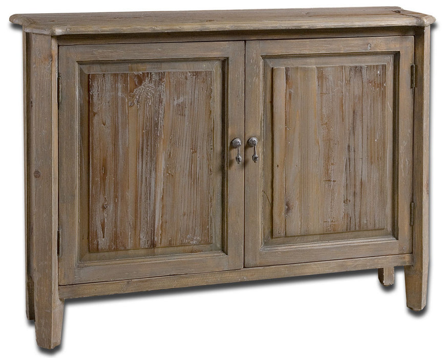 Uttermost 24244 Console Cabinet, Stony Gray Wash