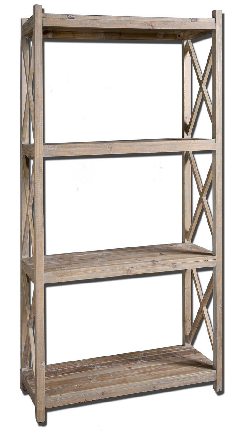 Uttermost 24248 Etagere, Light Gray Glaze