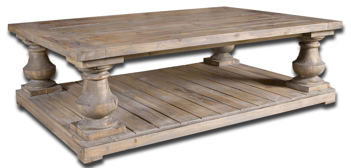 Uttermost 24251 Cocktail Table, Distressed Patina