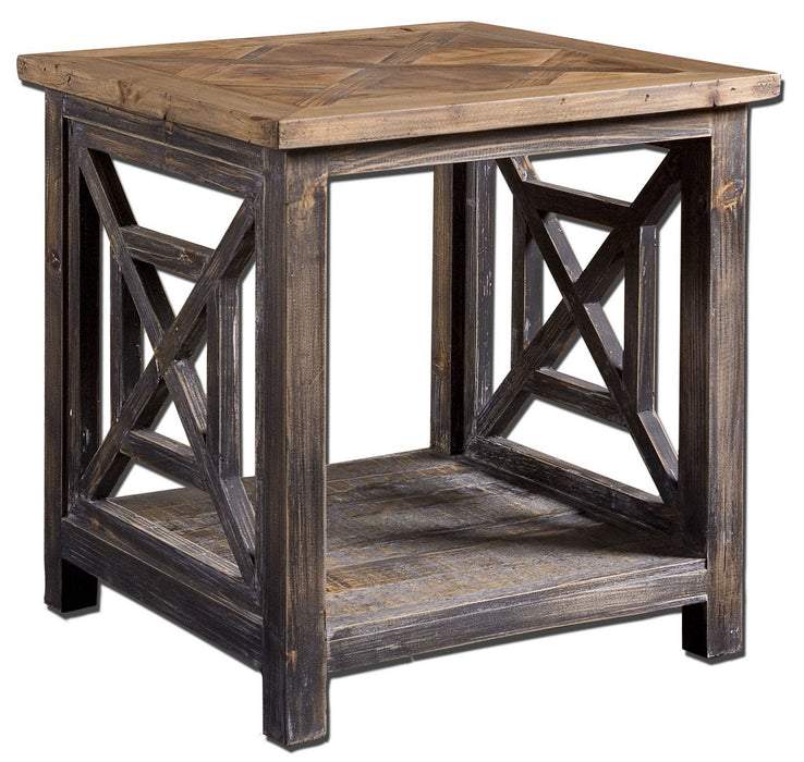 Uttermost 24263 End Table, Brushed Black