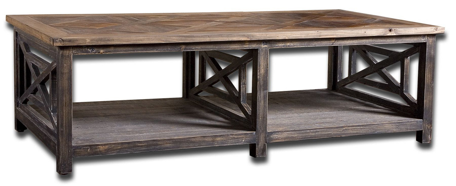 Uttermost 24264 Cocktail Table, Brushed Black