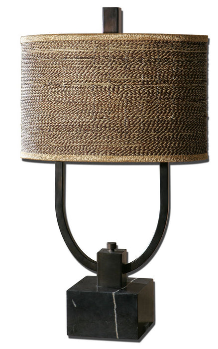 Uttermost 26541-1 Two Light Table Lamp, Rustic Bronze
