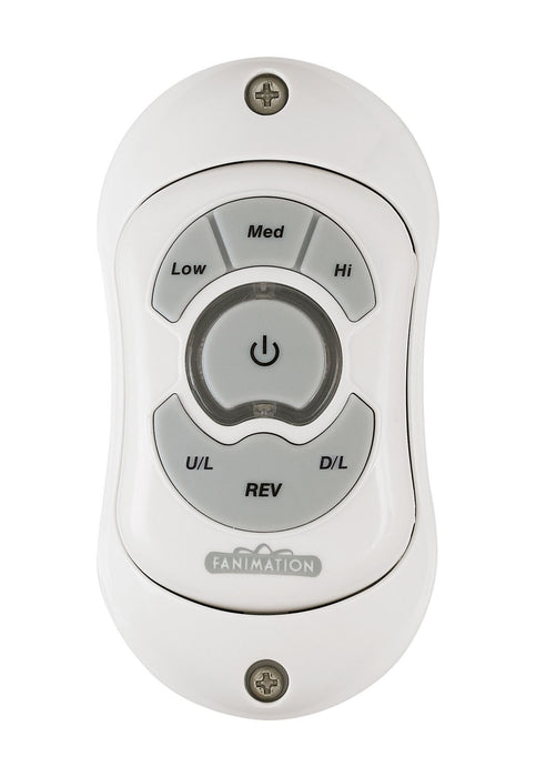 Fanimation TR22WH Hand Held Remote Reversing - Fan Speed/Up Down Light, White