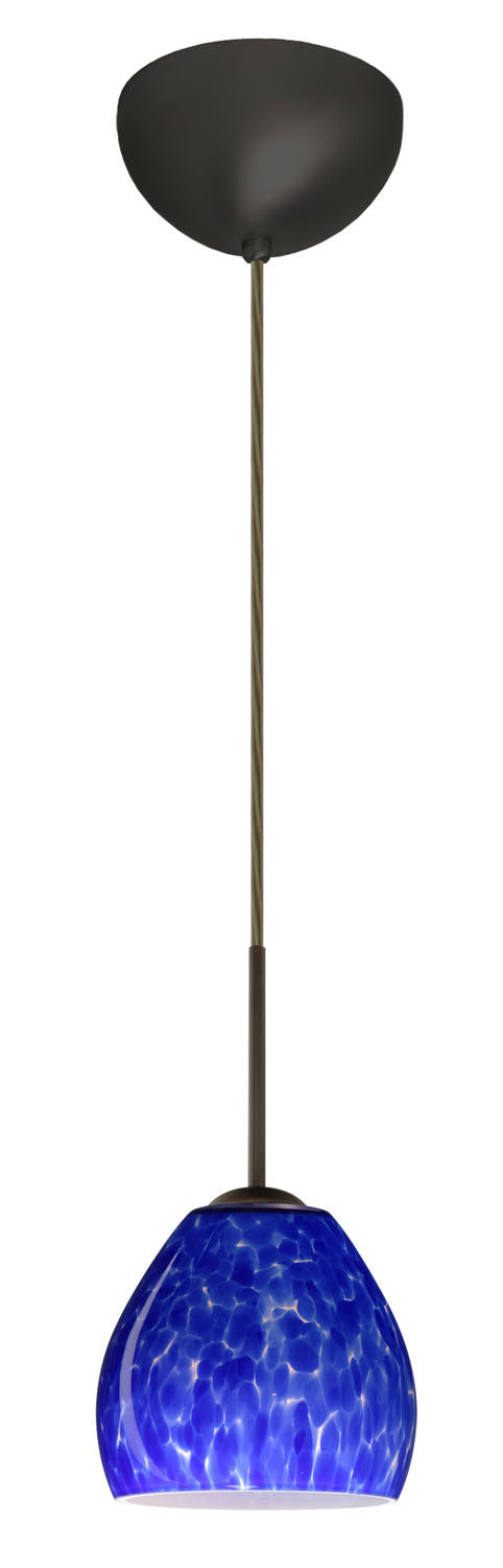 Besa 1BC-412286-BR One Light Pendant, Bronze