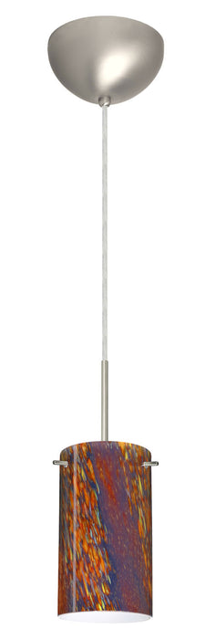 Besa 1BC-4404CE-SN One Light Pendant, Satin Nickel