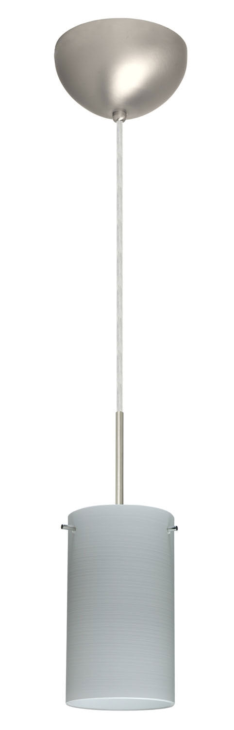 Besa 1BC-4404KR-SN One Light Pendant, Satin Nickel
