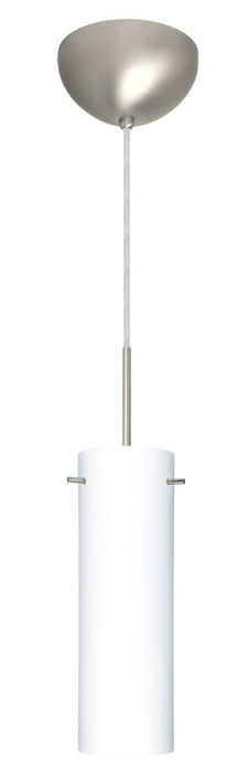 Besa 1BC-493007-SN One Light Pendant, Satin Nickel