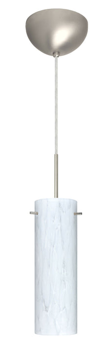Besa 1BC-493019-SN One Light Pendant, Satin Nickel