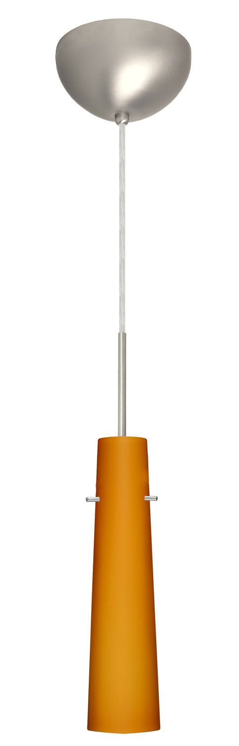 Besa 1BC-567480-SN One Light Pendant, Satin Nickel