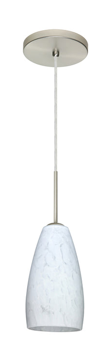Besa 1BT-150919-SN One Light Pendant, Satin Nickel