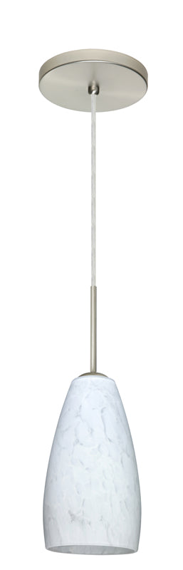 Besa 1BT-150919-SN One Light Pendant, Satin Nickel