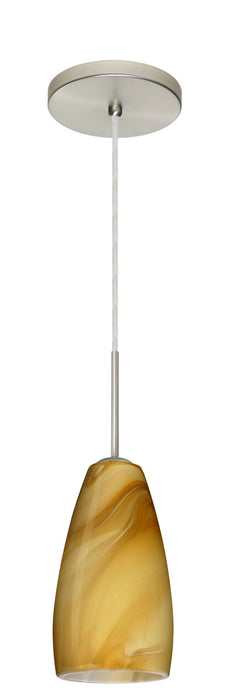 Besa 1BT-1509HN-SN One Light Pendant, Satin Nickel