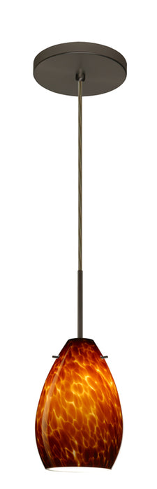 Besa 1BT-171318-BR One Light Pendant, Bronze