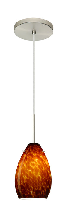 Besa 1BT-171318-SN One Light Pendant, Satin Nickel