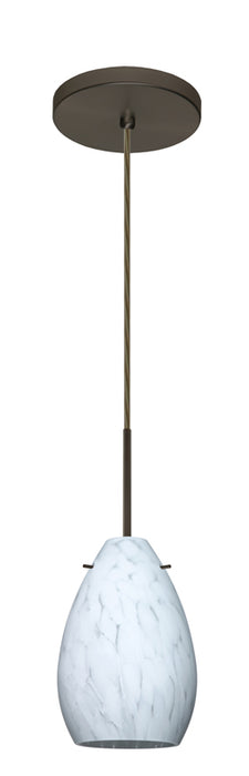 Besa 1BT-171319-BR One Light Pendant, Bronze