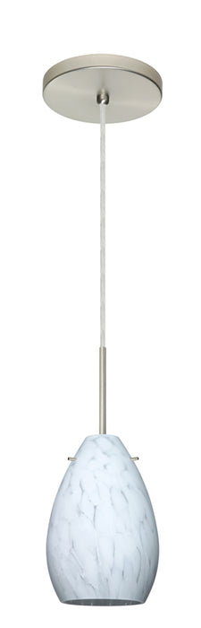 Besa 1BT-171319-SN One Light Pendant, Satin Nickel